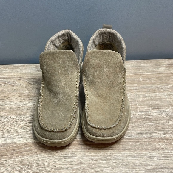 Hey Dude NWT Chestnut Denny Suede Slip-On Booties Lightweight Moc Toe Comfort 7 - Picture 3 of 10